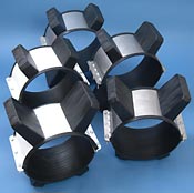 Casing Spacers for trenchless crossings centre oil, water and sewer pipes in casings with ease of installation